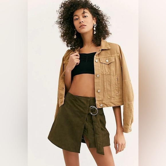 NEW Understated Revolve Leather Coastal Cowboy Mini Skirt - Picture 1 of 9